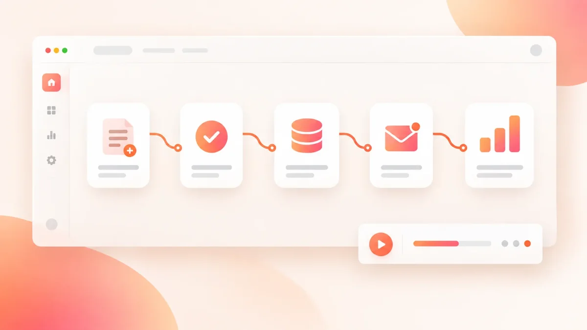 Illustrative connected business automation workflow