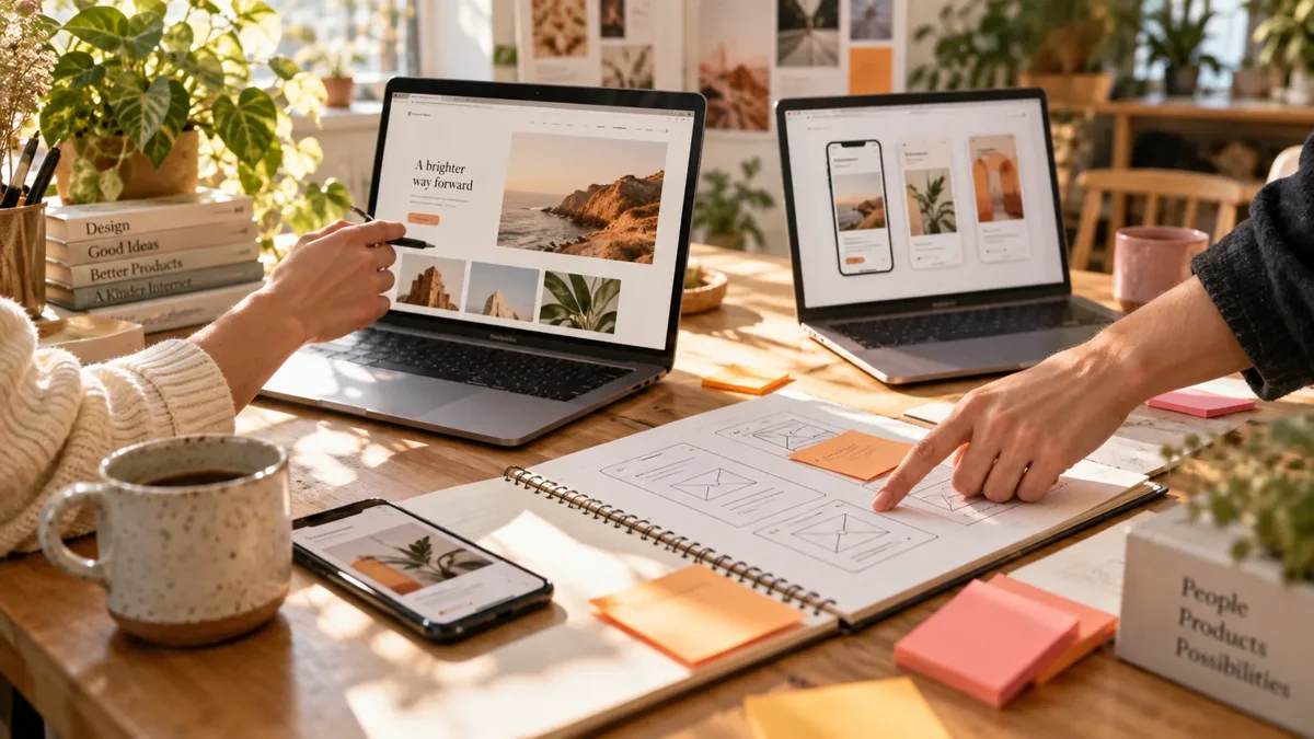 Illustrative collaborative digital design workspace