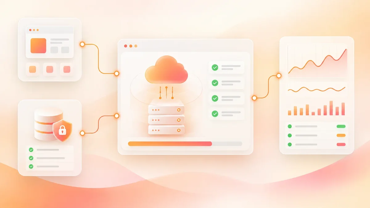 Illustrative cloud application and deployment dashboard