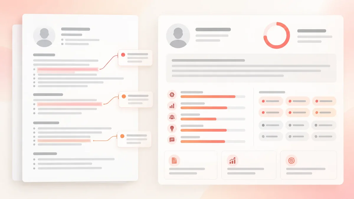 Illustrative resume analysis application concept